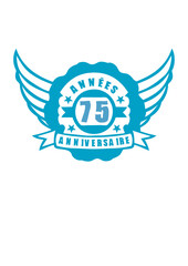 75 ans anniversaire fanion banderole aile