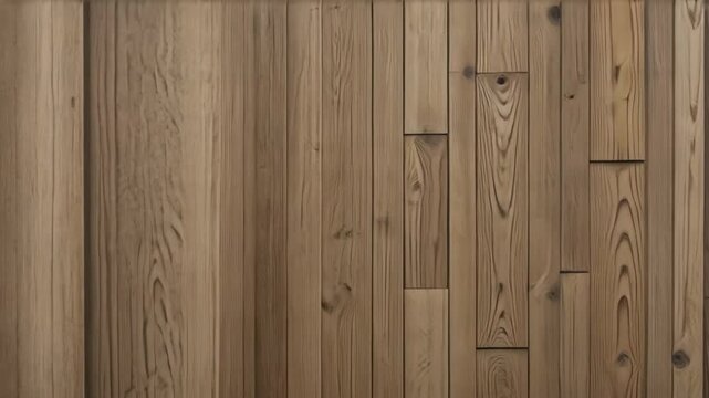Vertical Arrangement of Wooden Planks with Natural Brown Grain Texture for Background