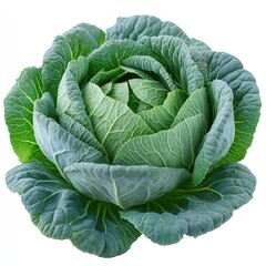 Fototapeta premium Vibrant Green Cabbage: A Fresh and Healthy Vegetable