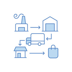 Distribution Channel Vector icon
