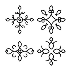 set of decorative elements