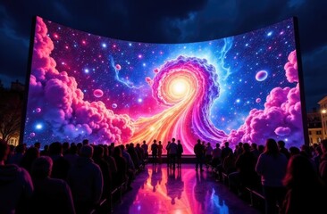 Holographic art exhibition.