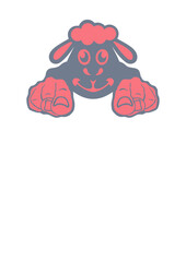 mouton montre doigt pointe dessin