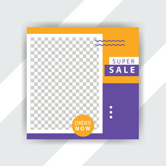 Modern Super Sale Social Media Post