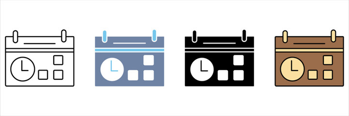 scheduling concept line icon. Simple element illustration.
