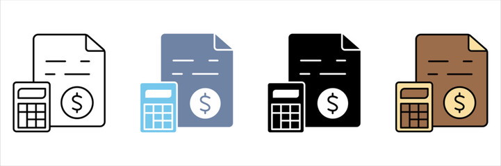 Fototapeta premium budgeting concept line icon. Simple element illustration.