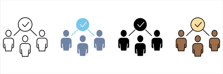 attendees concept line icon. Simple element illustration.