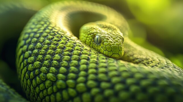 a green snake 