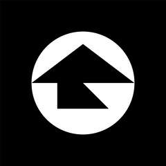 Letter G house creative negative space logo design