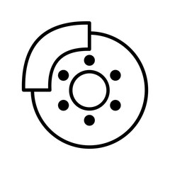 disc brake icon vector. disc brake sign color editable