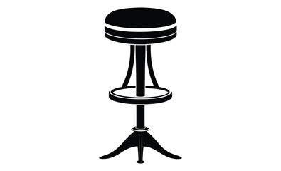 Bar stool silhouette vector icon design