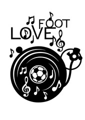 love foot tourne disque 33 tours musique note ballon football