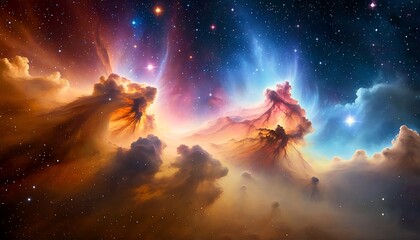 Fototapeta premium The Cosmic Dance of Nebulae.