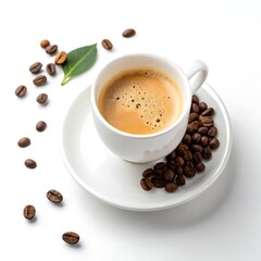 Obraz premium coffee on white background. remove background just one click
