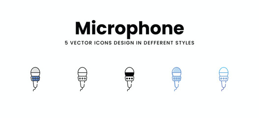 Microphone vector icons set stock illustration
