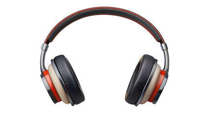 Wireless Headphones Isolated on Transparent Background, Modern Bluetooth Over-Ear Headset


