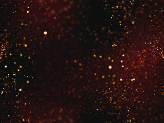 Red Abstract With Golden Sparkle Background	