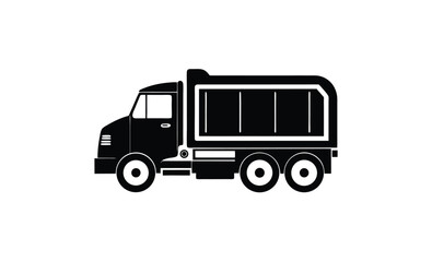 Sewage truck silhouette vector side view