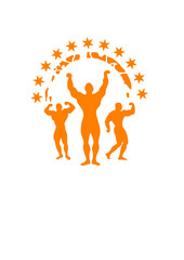 logo musculation bodybuilding etoile muscu biceps bras club