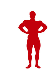 silhouette bodybuilding musculation pose fitness