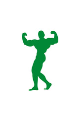 silhouette bodybuilding musculation pose fitness