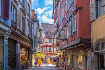 Colmar is a medieval town in France’s Alsace wine region, France