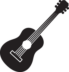 Fototapeta premium guitar silhouette vector icon look