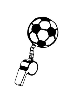 foot sifflet arbitre sport ballon football