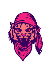 tigre foulard bandana dessin