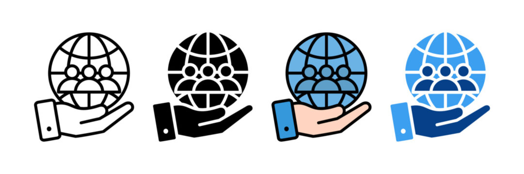 Social Responsibility Icon Set Multiple Style Collection