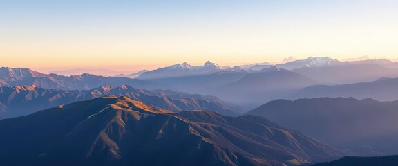Majestic mountain range, tranquil valleys, aerial view, trees, picture