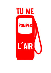 Fototapeta premium tu me pompes l'air doigt pointe expression citation humour
