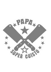 papa super cuisto cuisinier hachoir logo