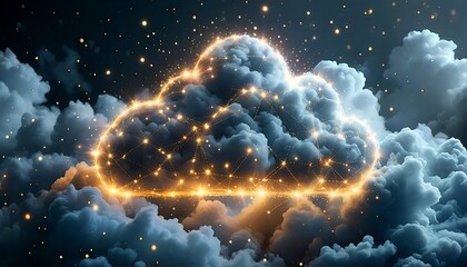 Obraz premium a dynamic and captivating visual representation of celestial bodies colliding against a backdrop of clouds.