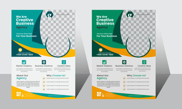 Corporate business flyer design, cover morden layout, new digital marketing flyer set, a4 formet for business proposal, promotion, publication, advertise, trendy style poster design