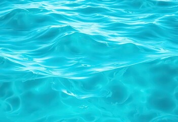 Obraz premium Serene aquamarine and mint pixel waves, subtly shifting, evoke calm tropical seas, modern, pastel