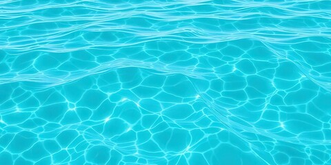 Obraz premium Serene aquamarine and mint pixel waves, mimicking calm tropical ocean surface, pattern, blue