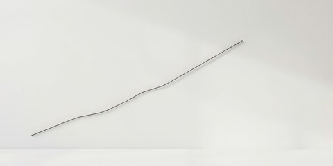Single elegant line ascends smoothly against a minimalist, neutral backdrop, concept, elegant