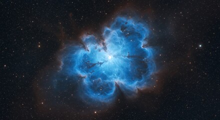 A Stunning Image Depicting A Cosmic Cloud And Surrounding Stars