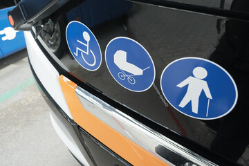Modern bus with facilities for disability