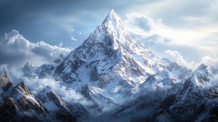 Obraz premium a snow-capped mountain 