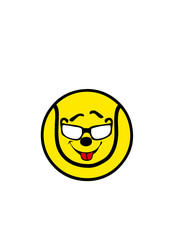 ballon tennis lunette smiley logo club