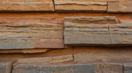 Sandstone texture, multilayered sandstone, sediment layers, sandstone