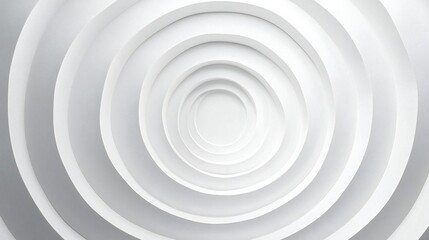 Abstract White Concentric Circles Background Modern Design Geometric Pattern Spiral Wallpaper