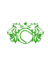 lion tennis logo sport club