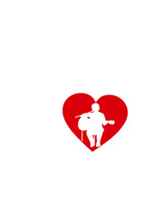 love coeur guitare acoustique