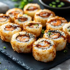 Crispy Shrimp Sushi Rolls.