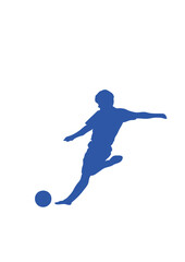 football footballeur joueur ballon silhouette
