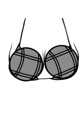 seins petanque boule nichon maillot bain