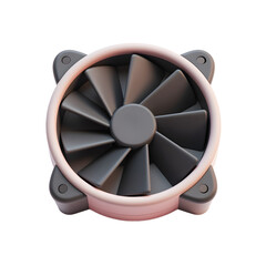 Obraz premium PC Cooling Fan Rose Gold Black 120mm Computer Case Fan